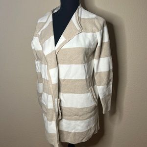 J-crew striped open cardigan